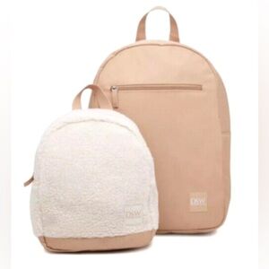 DSW Tan and Cream Backpack Duo